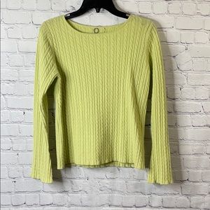 One Girl Who Lime Cashmere Sweater